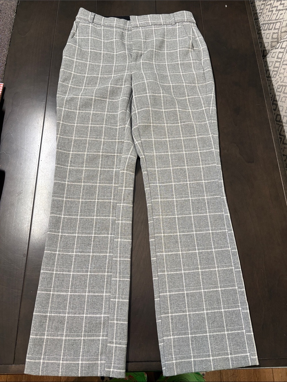 Nine West Gray Windowpane Dress Pants